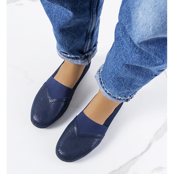 BM Marinblå Boirs sneakers i läder 1