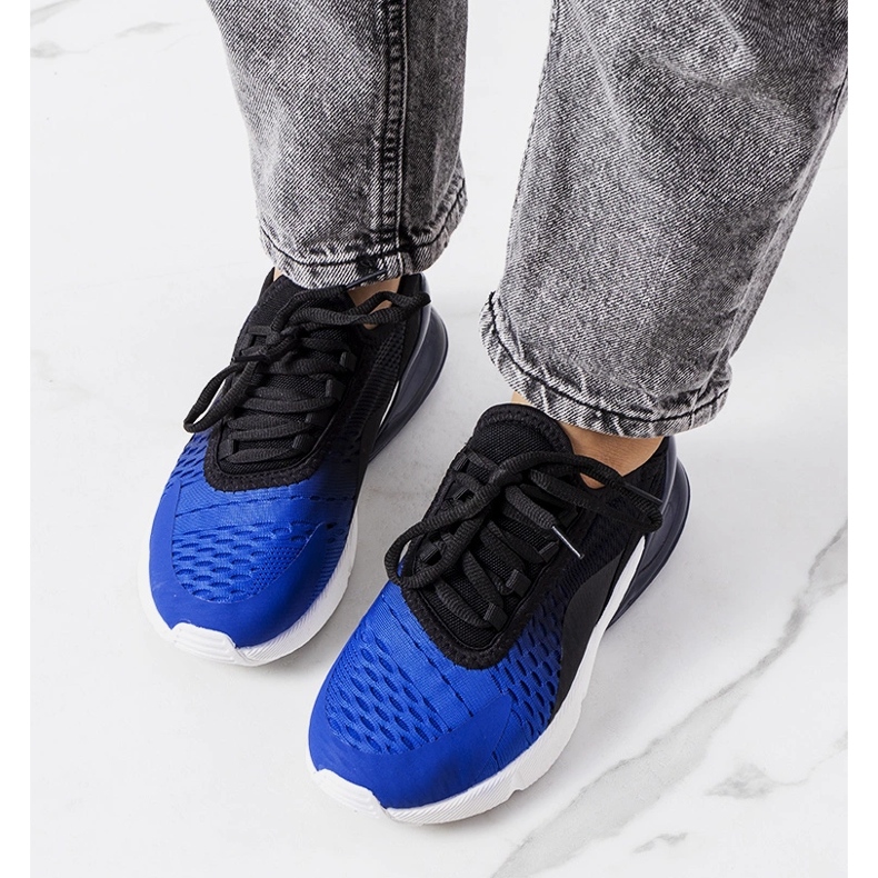 Glaner marinblå sportsneakers svart 1