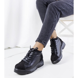 Svarta högklackade sneakers från Ambly 1