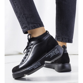 Svarta högklackade sneakers från Ambly 2