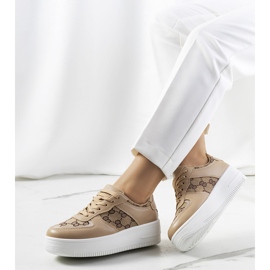 Luzia beige sneakers för kvinnor brun 1
