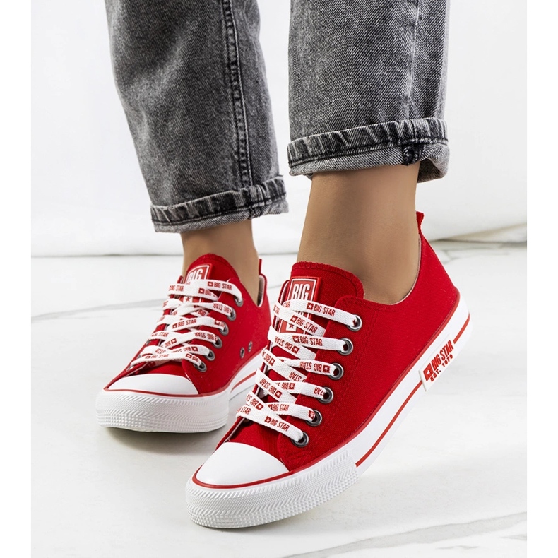 Röda klassiska sneakers Big Star KK274104 1