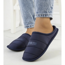 Big Star Marinblå isolerade tofflor för kvinnor KK274602 2