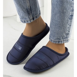 Big Star Marinblå isolerade tofflor för kvinnor KK274602 1