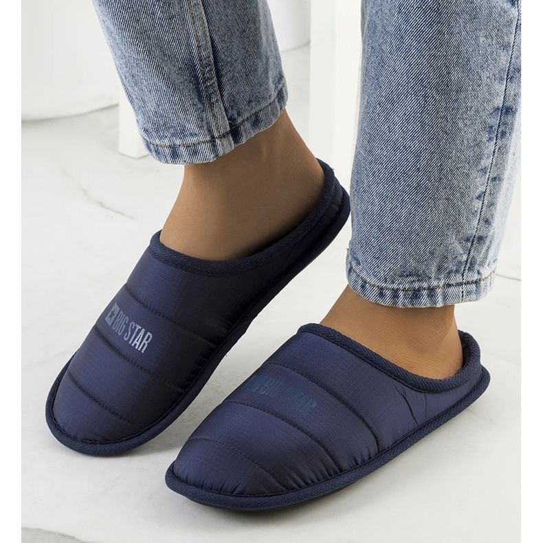 Big Star Marinblå isolerade tofflor för kvinnor KK274602 1