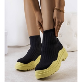 Svarta och gula höga sneakers från Marks 1