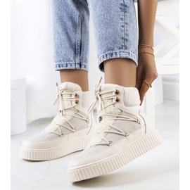 PA1 Beige snökängor för dam från Laursen ecru 2