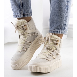 PA1 Beige snökängor för dam från Laursen ecru 1