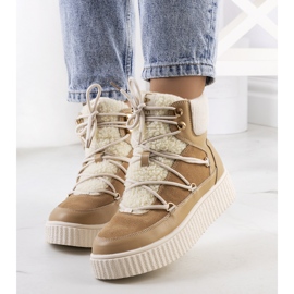 PA1 Bruna snöstövlar för dam från Laursen beige ecru 1