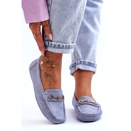 Klassiska Loafers i mocka för damer Blå Corinell 3