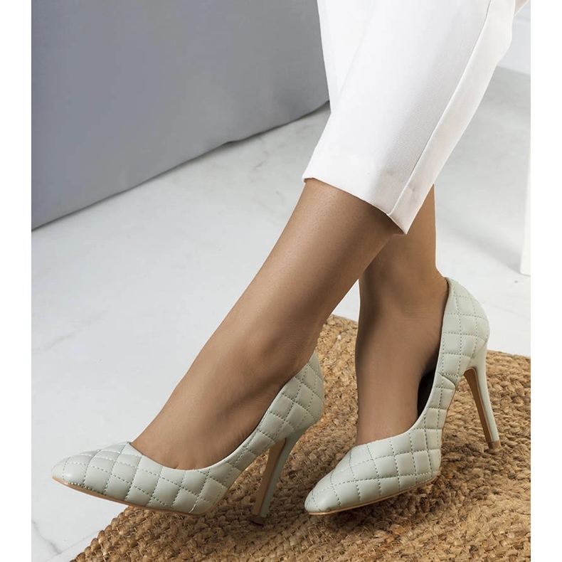 Gröna quiltade Nadelia-klackar 1