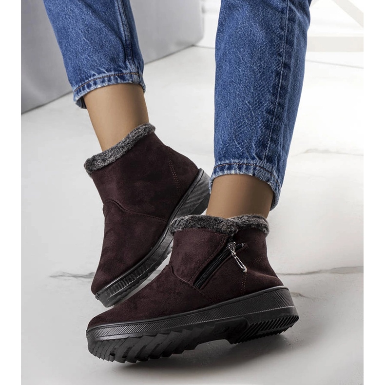 Wren bruna, pälsfodrade snöstövlar 1