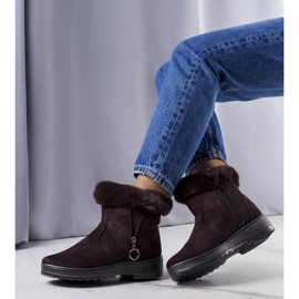 Bruna, isolerade snöstövlar med Katalina-dragkedja 1