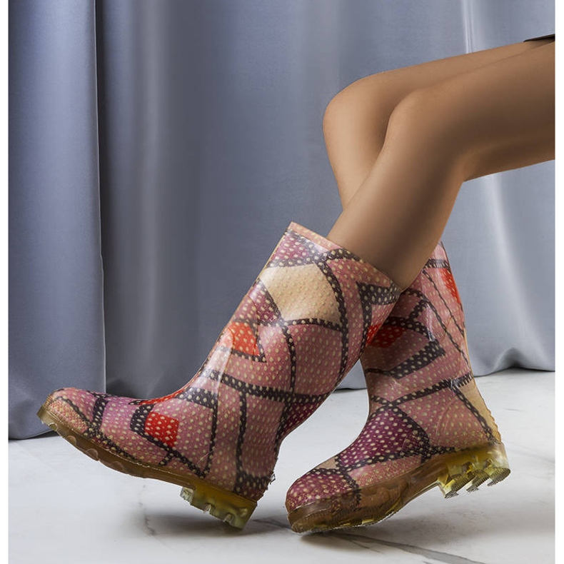 Rosa höga stövlar från Massby 1