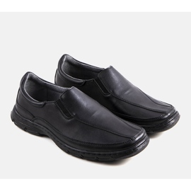 Svarta slip-on skor för män från Kalin 1