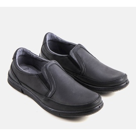 BM Svarta slip-on skor för män från Lazar 1
