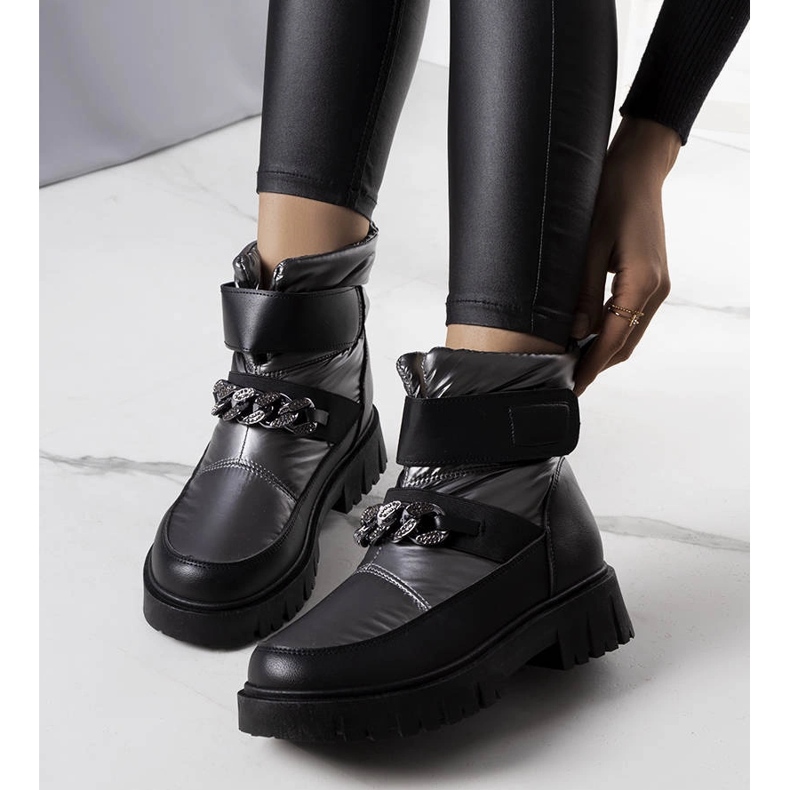 Silver snökängor med Ephraim kedja svart 1