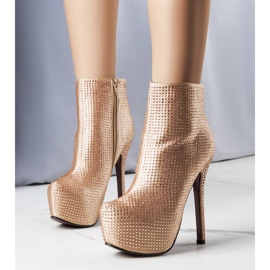 BM Tatiana högklackade stövlar i guld gyllene 1