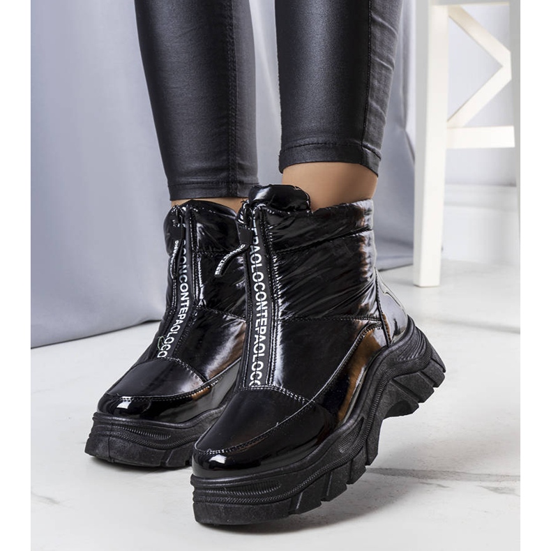 BM Leonel svartlackade snökängor 1