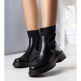 Caland svarta isolerade stövlar 1