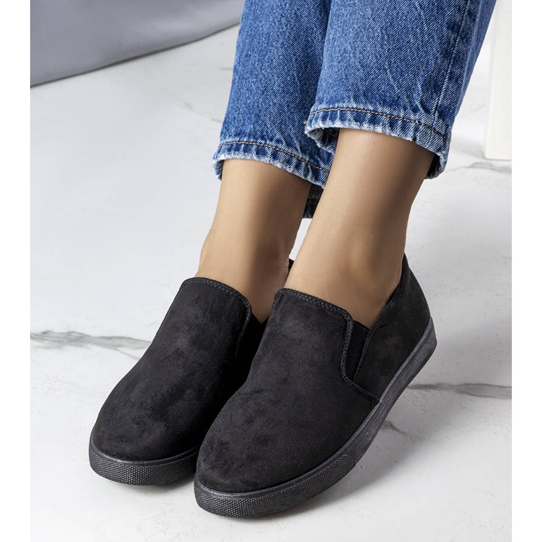 Svarta sneakers sneakers med eko-del 1