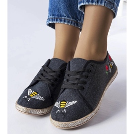 Svarta glitter espadrilles från Malia 1