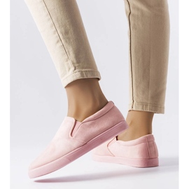 Rosa sneakers i ekomocka från Leroy 1