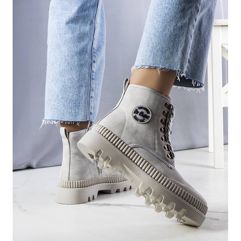 Grå isolerade stövlar LCJ-22-44-1340L Lee Cooper 1