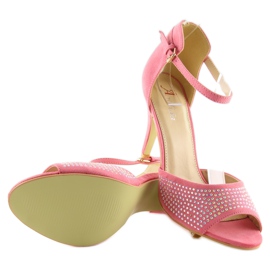 Öppna pumpar på en stift F3053 Rosa 2