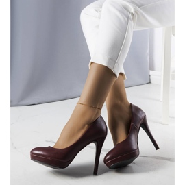 PA1 Vinröda högklackade pumps från Santino 1