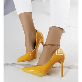 BM Orange lackade Tiffany klackar 1