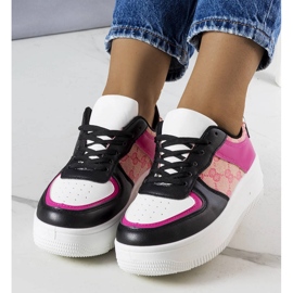 Rosa och svarta damsneakers från Luzia 1