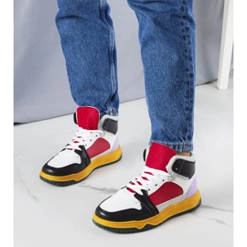 Svarta och röda high top sneakers från Elizabeth vit 1