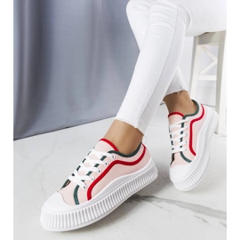 Rosa platåsneakers från Johanna röd 1