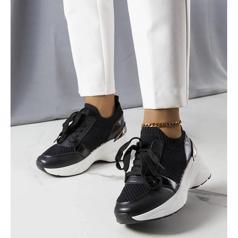 Svarta wedge sneakers från Ann 1