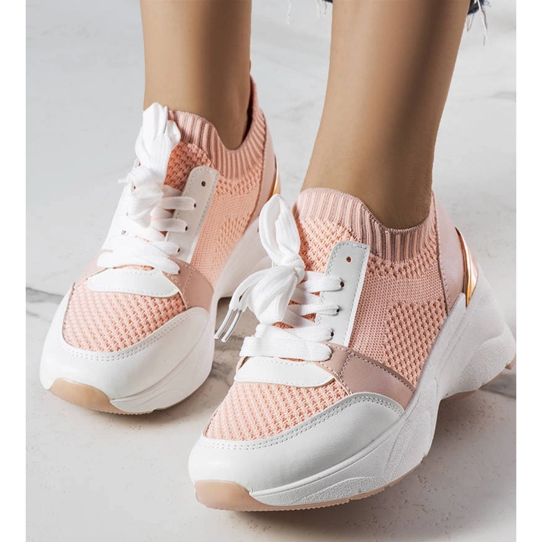 Rosa wedge sneakers från Ann 1