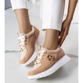 Beiga platåsneakers från Kristine beige 1