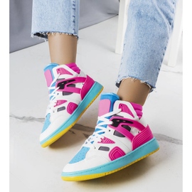 Rosa high top sneakers från Marjorie vit 1