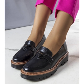 Jacquenett svart lords med läder innersula 1