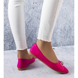 Rosa balettlägenheter med rosett och strass från LaGarde 1