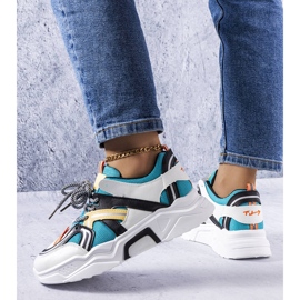 Delois blå sneakers för dam vit 1