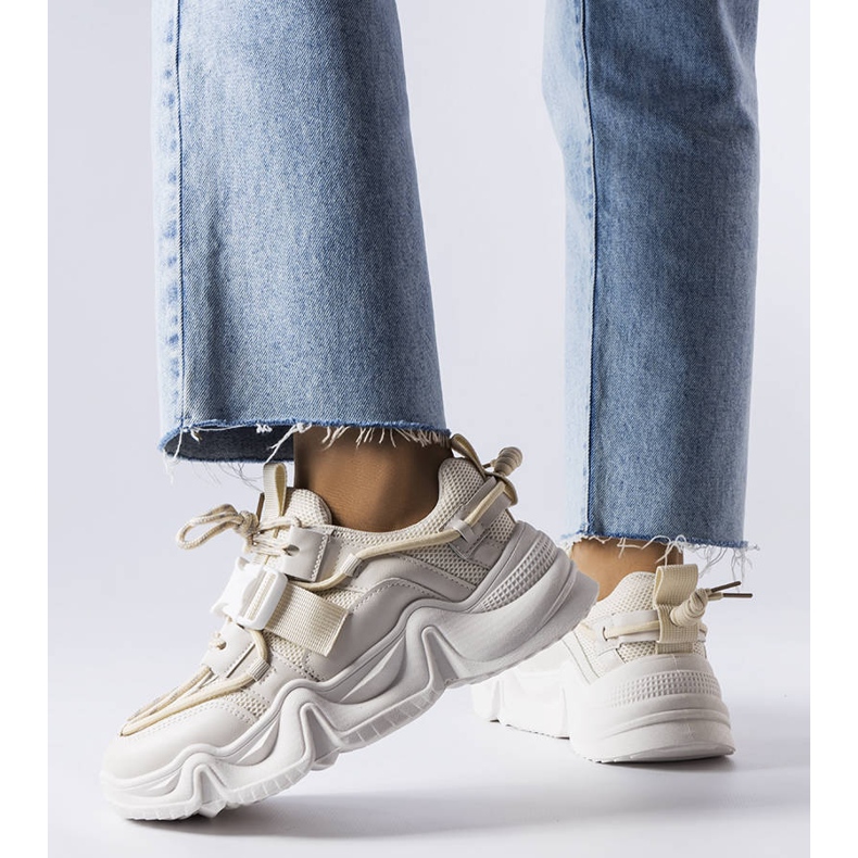 Beige spektakulära sneakers från Desforges 1