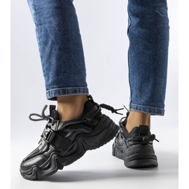 BM Svarta glamorösa sneakers från Desforges 1