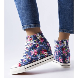 BM Marinblå wedge sneakers från Fouquet 2