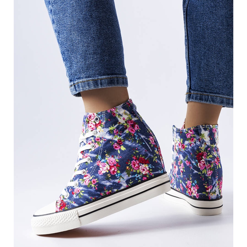 BM Marinblå wedge sneakers från Fouquet 2