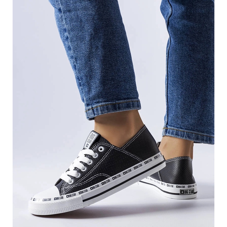 Svarta genombrutna sneakers Big Star FF274023 1