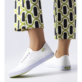 Big Star JJ274260 sneakers i vitt tyg 1