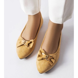 Jette beige ballerina med spetsiga tå 2