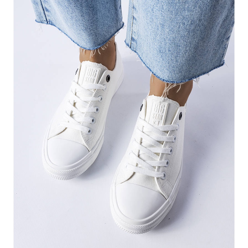 Big Star KK274008 sneakers i vitt tyg 1