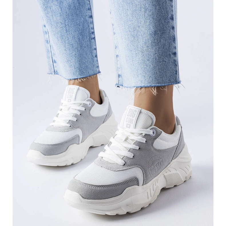 Vita och gråa sneakers från Big Star JJ274A112 1
